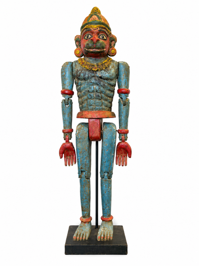 Antique Wooden Polychrome Puppet