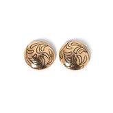 Vintage Round Leaf Earrings
