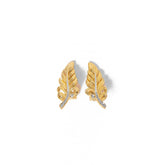Vintage Leaf Rhinestone Earrings