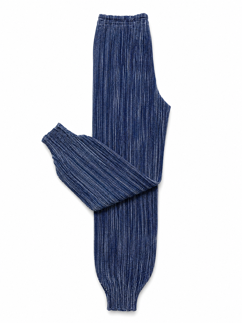 Issey Miyake Pleats Please Indigo Blue Pleated Trousers