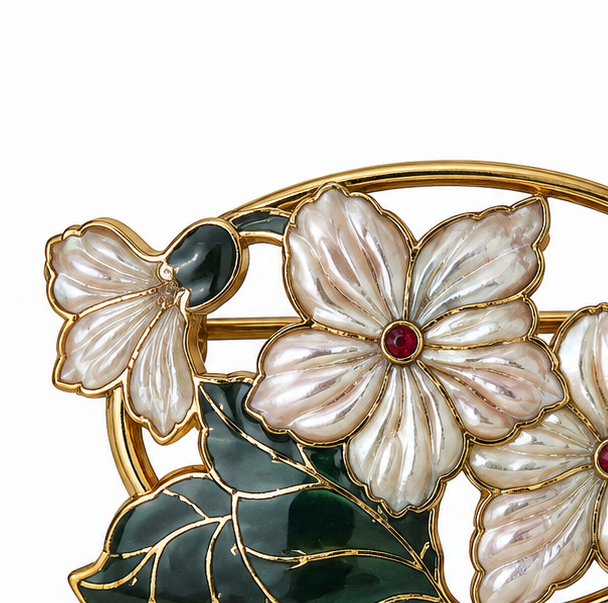 Vintage Enamel Brooch