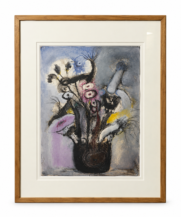 Manu Parekh - Expressionist Floral Still Life Print
