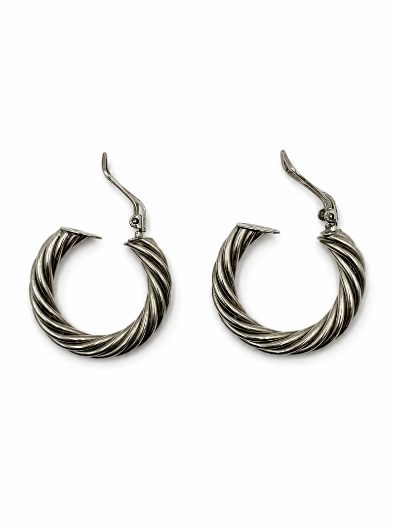 Vintage Silver Tone Hoops