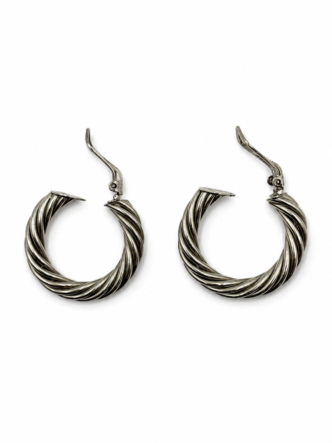 Vintage Silver Tone Hoops