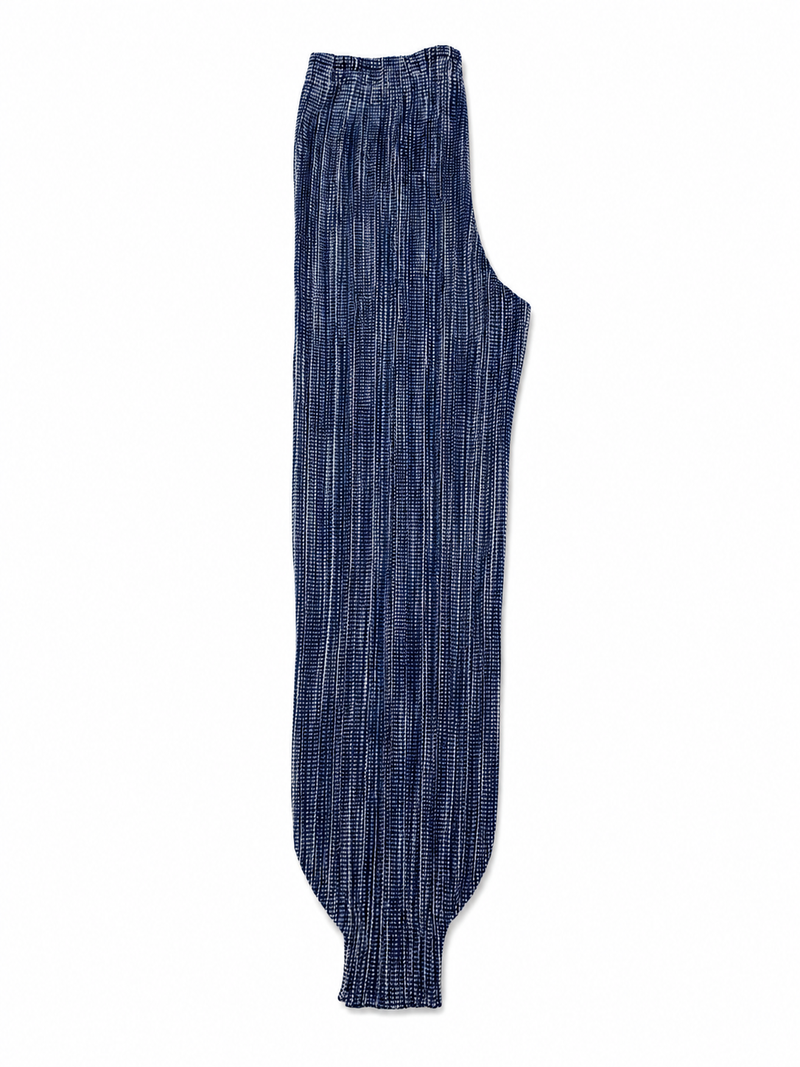 Issey Miyake Pleats Please Indigo Blue Pleated Trousers