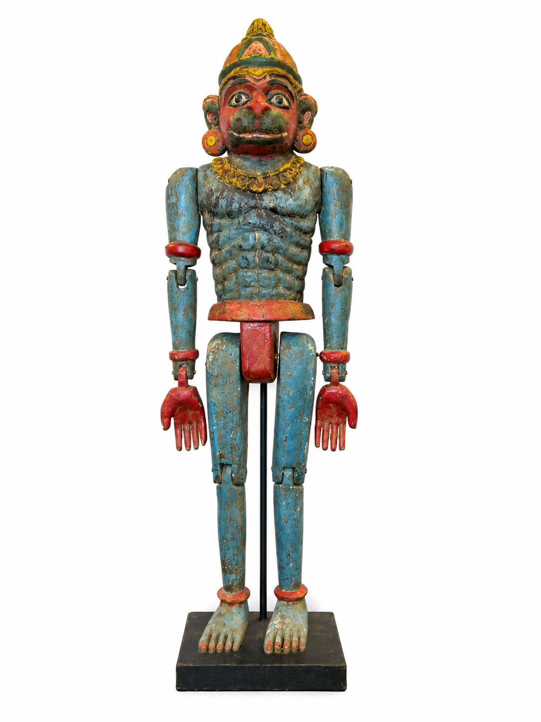 Antique Wooden Polychrome Puppet