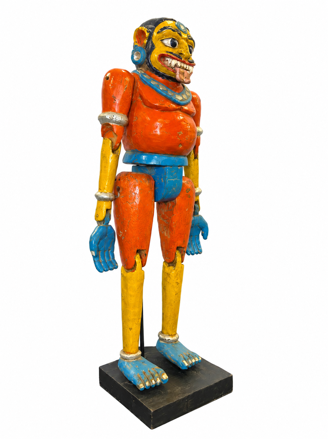 Antique Wooden Polychrome Puppet
