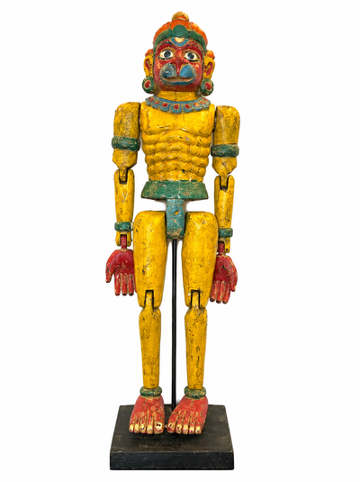 Antique Wooden Polychrome Puppet