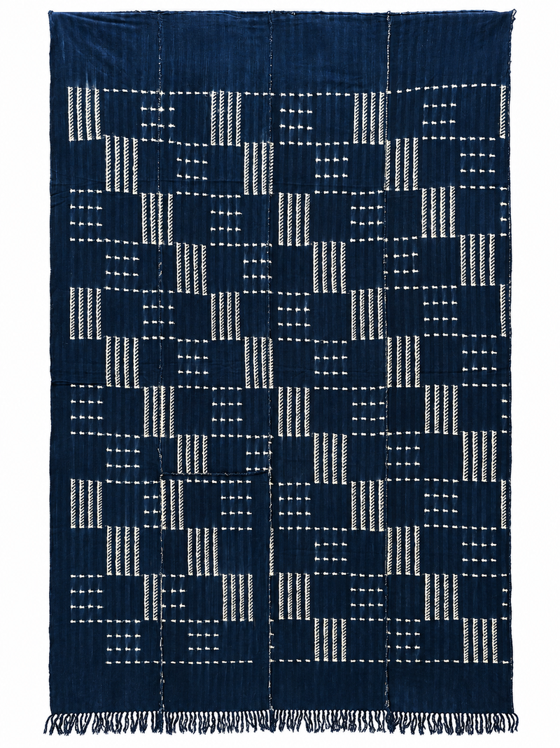 African Indigo Textile - Front - H 67.6" / W 38.5" - BBS_TE051