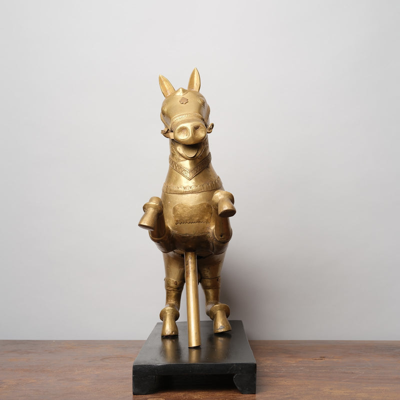 Vintage Brass horse Sculpture