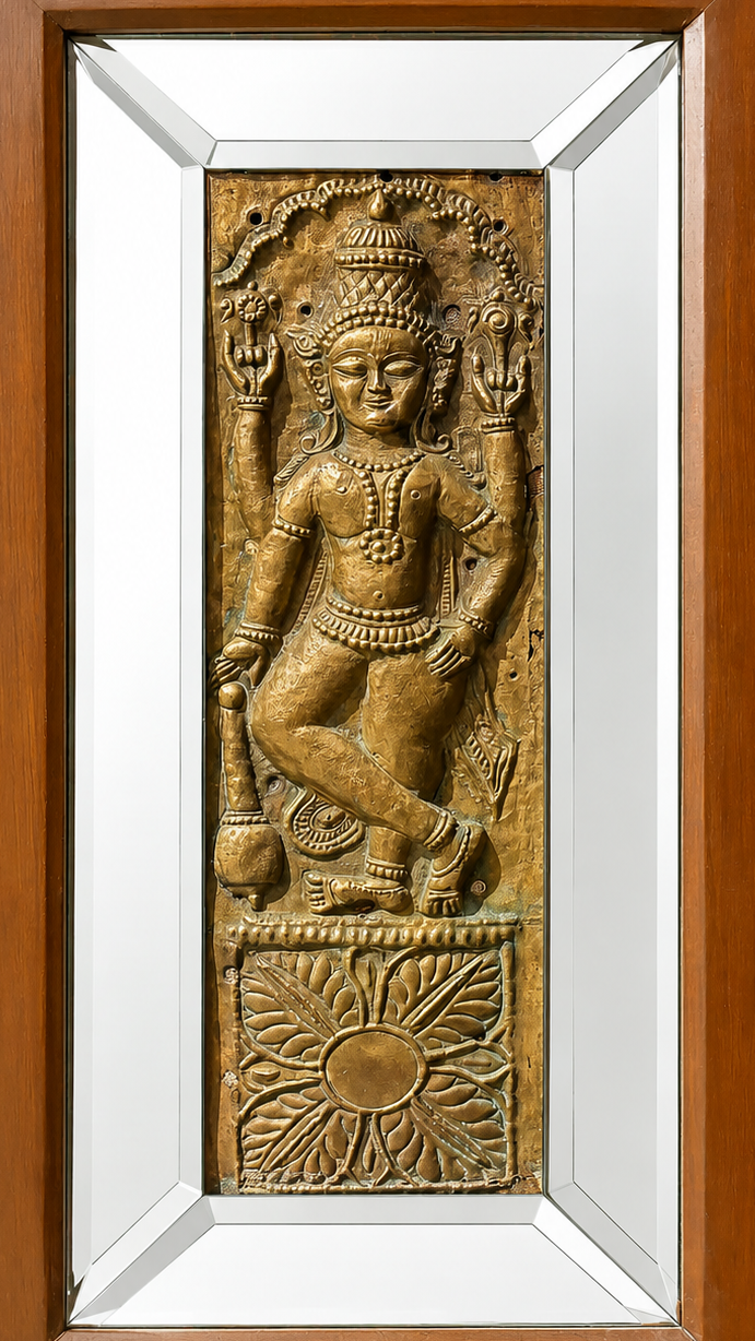 Dawar Palika Panel on Wooden and Mirror Frame