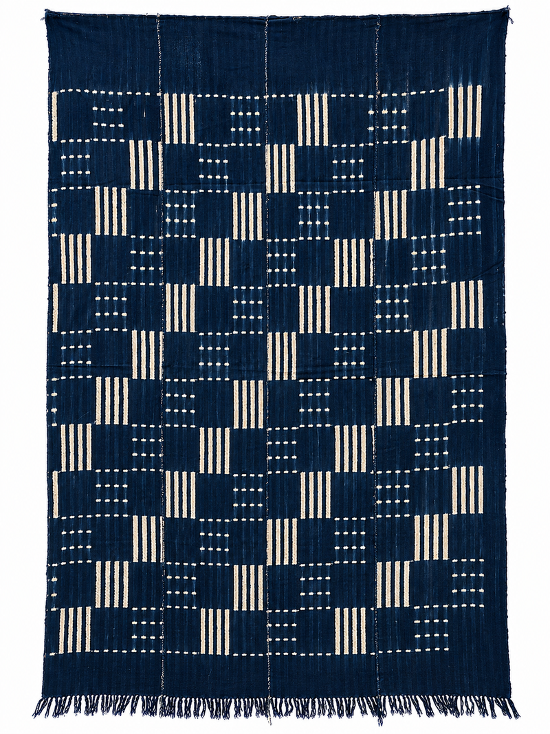 African Indigo Textile - Back - H 67.6" / W 38.5" - BBS_TE051