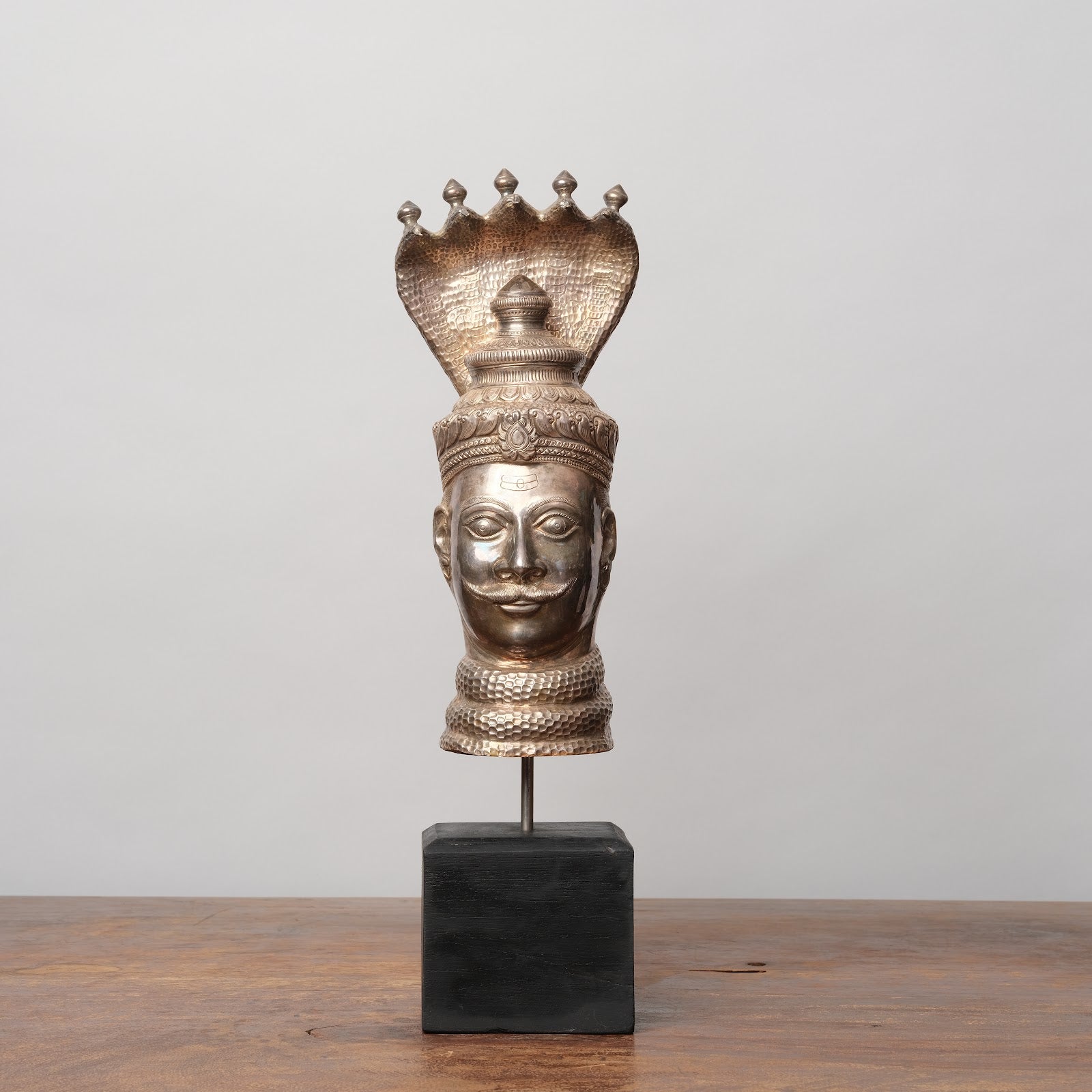 Vintage Silver Devotional Heads - Shiva Mukhalingam