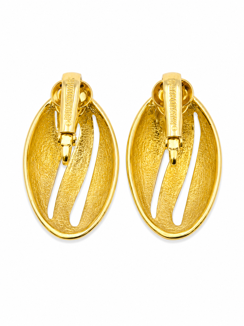 Vintage Green Enamel Earrings