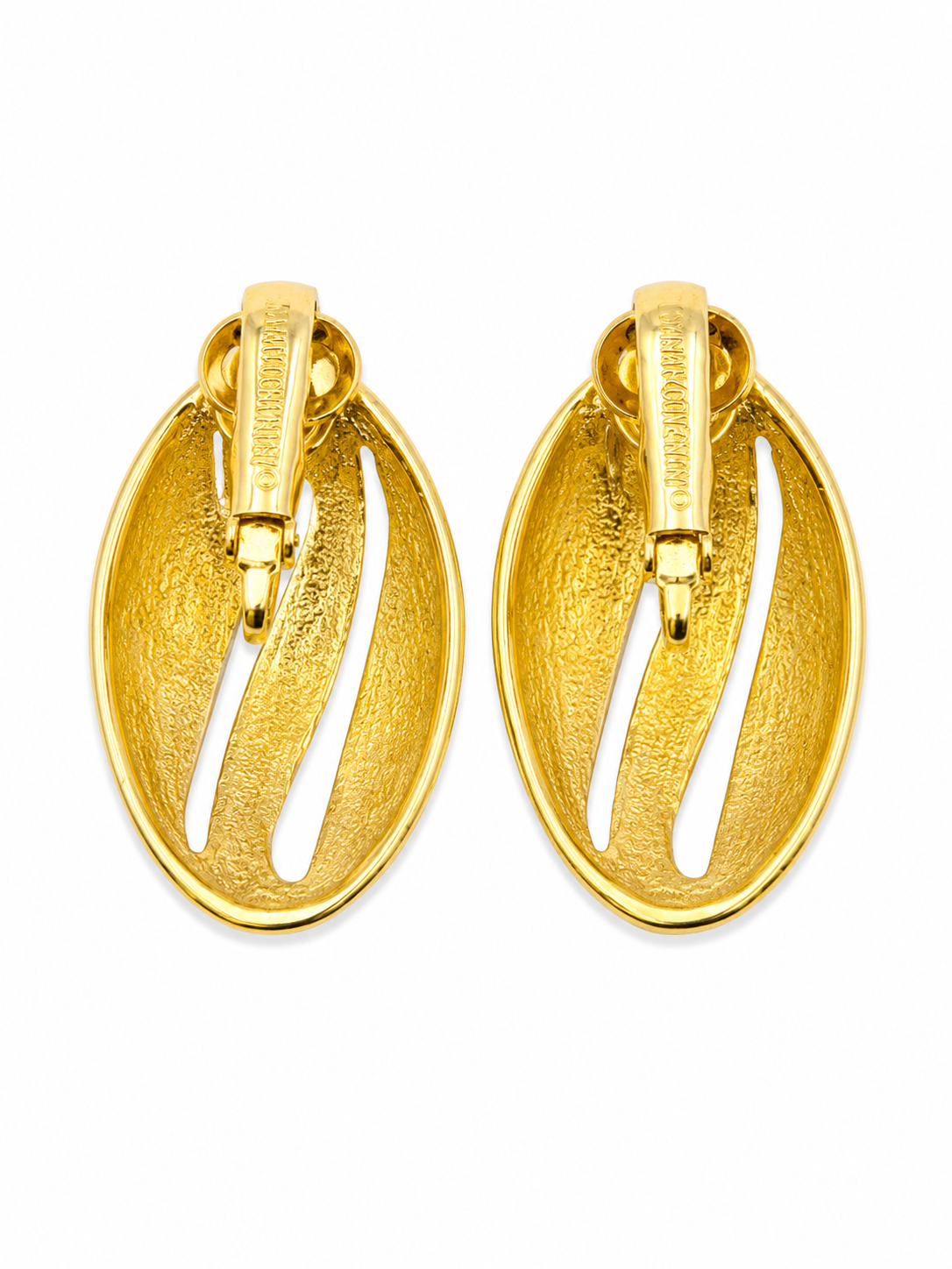 Vintage Green Enamel Earrings