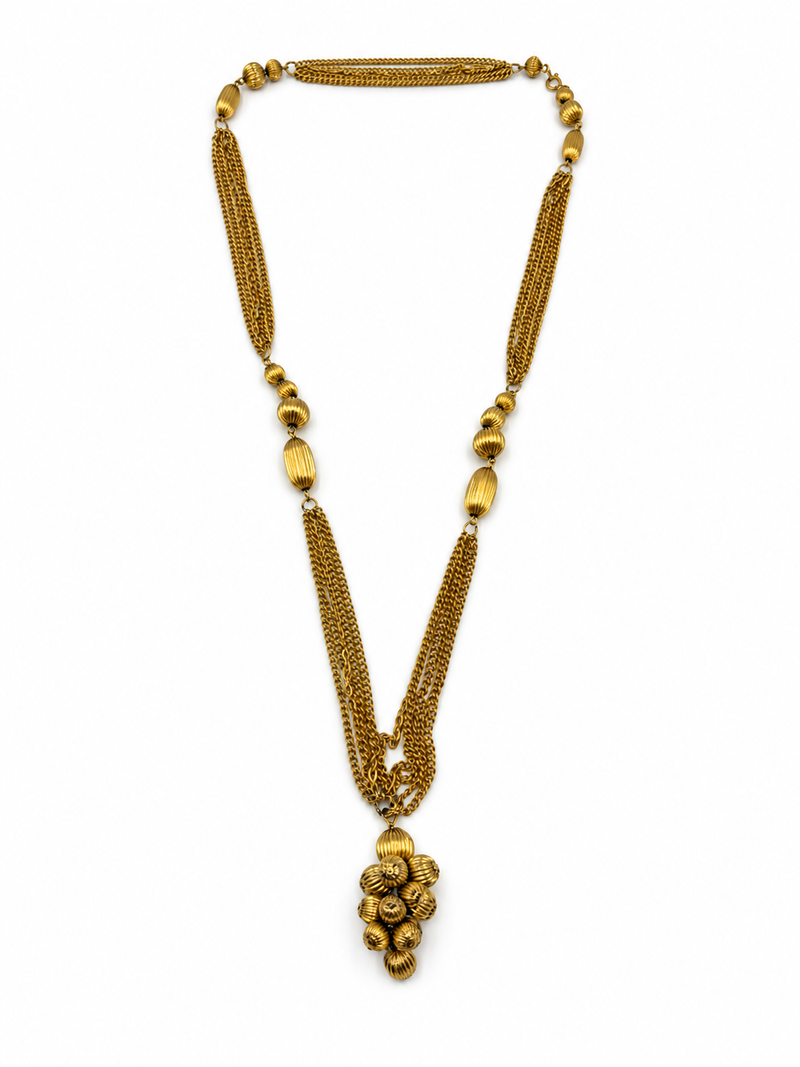 Vintage Grape Beaded Necklace