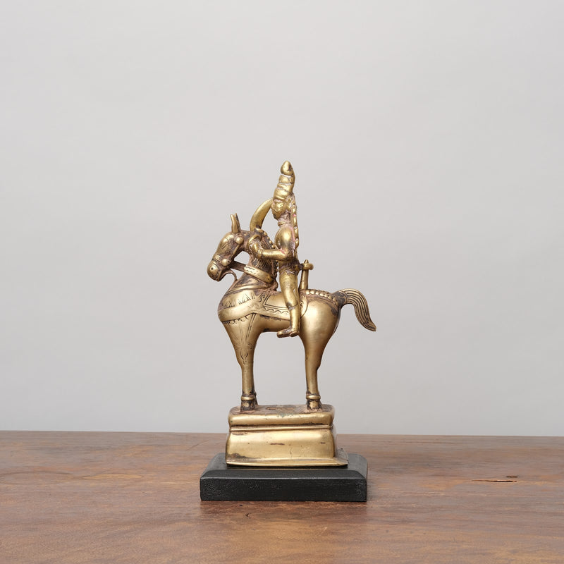 Brass Khandoba Sculpture