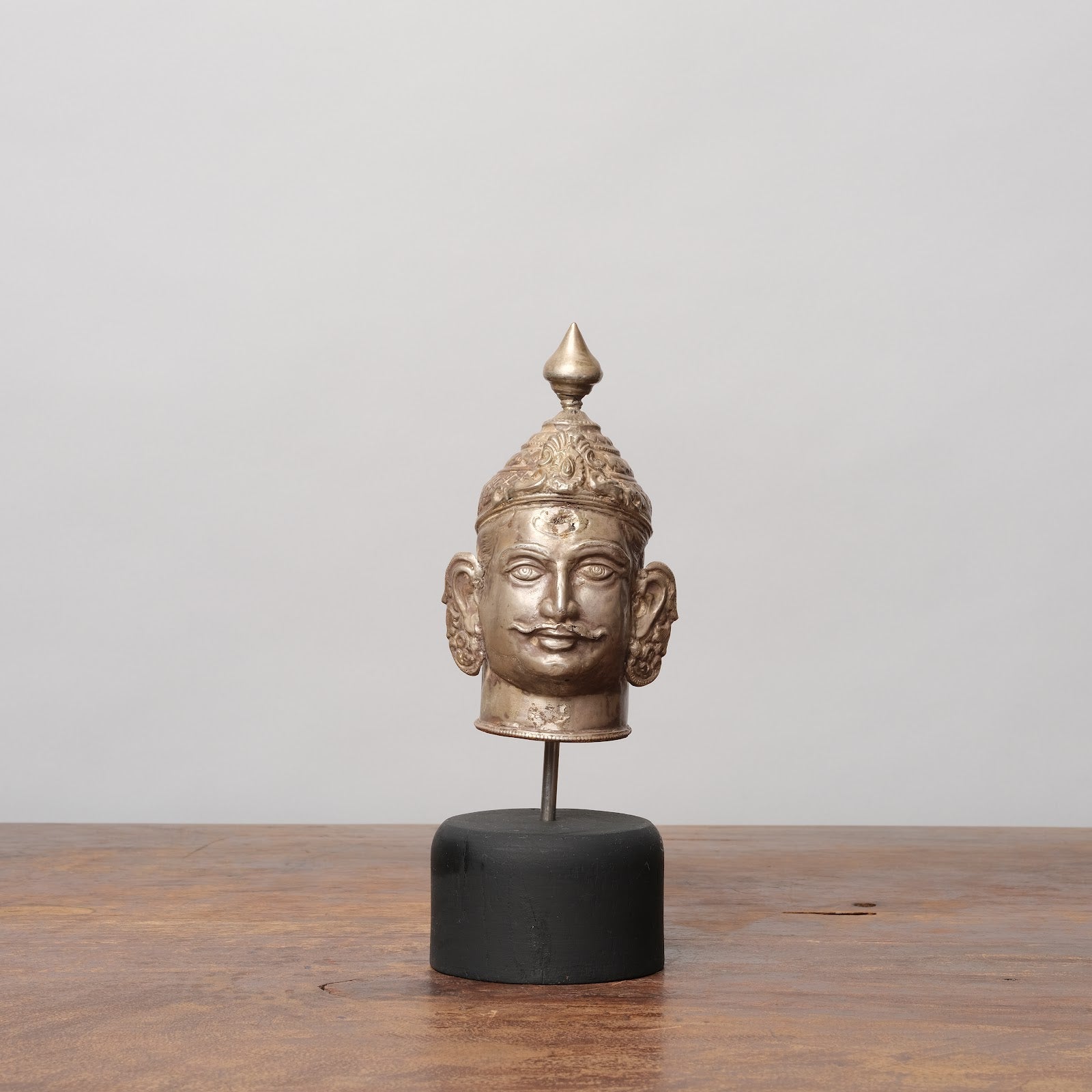 Vintage Pure Silver Devotional Heads - Shiva Mukhalingam