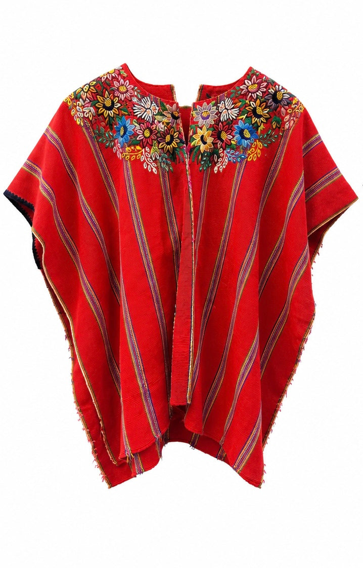 Vintage Guatemalan Patzún Huipil Poncho Top
