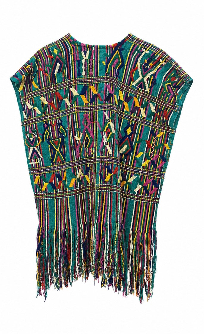 Vintage Guatemalan Nebaj Huipil Poncho Top