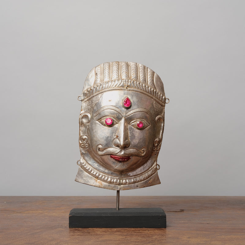 Vintage Pure Silver Devotional Head - Bhairava