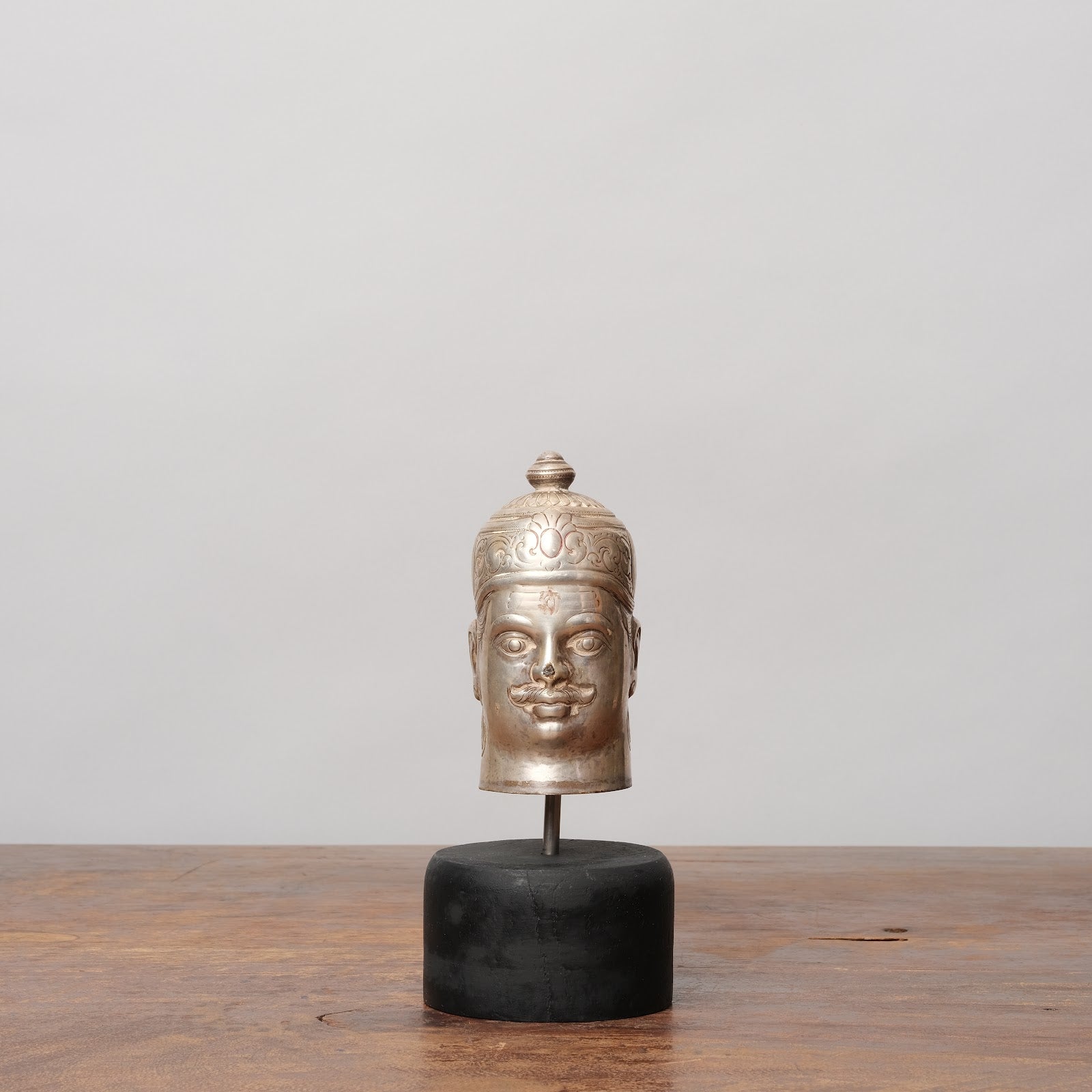 Vintage Pure Silver Devotional Heads - Shiva Mukhalingam