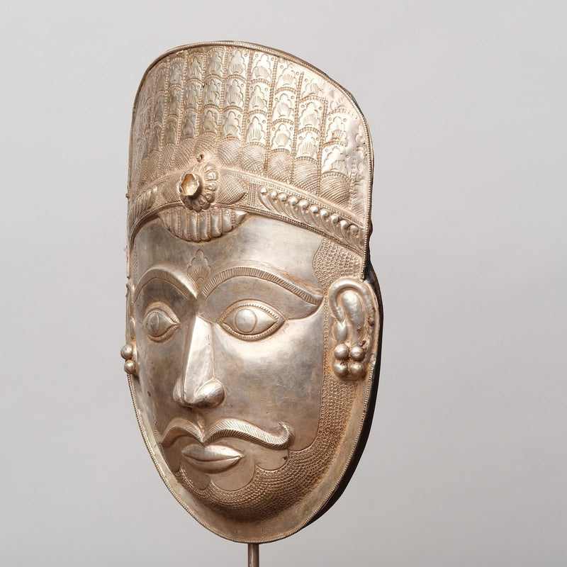 Vintage Pure Silver Devotional Head - Bhairava