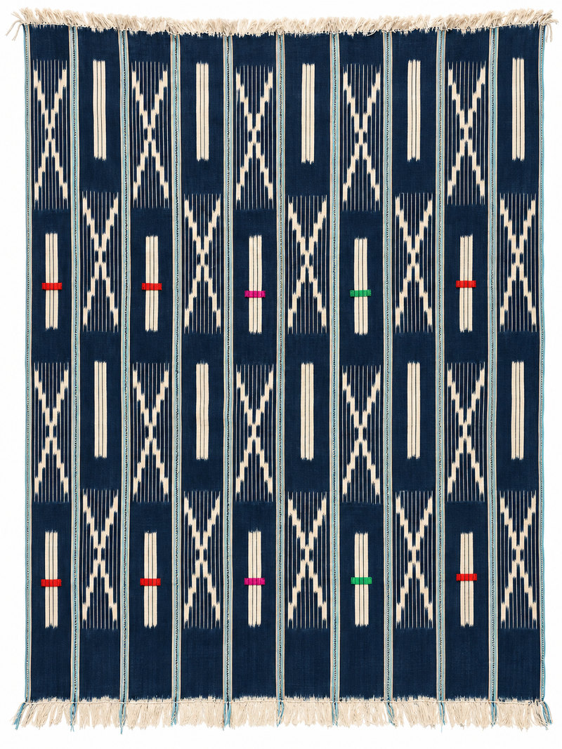 African Indigo Textile - Front - H 59" / W 44.5" - BBS_TE047