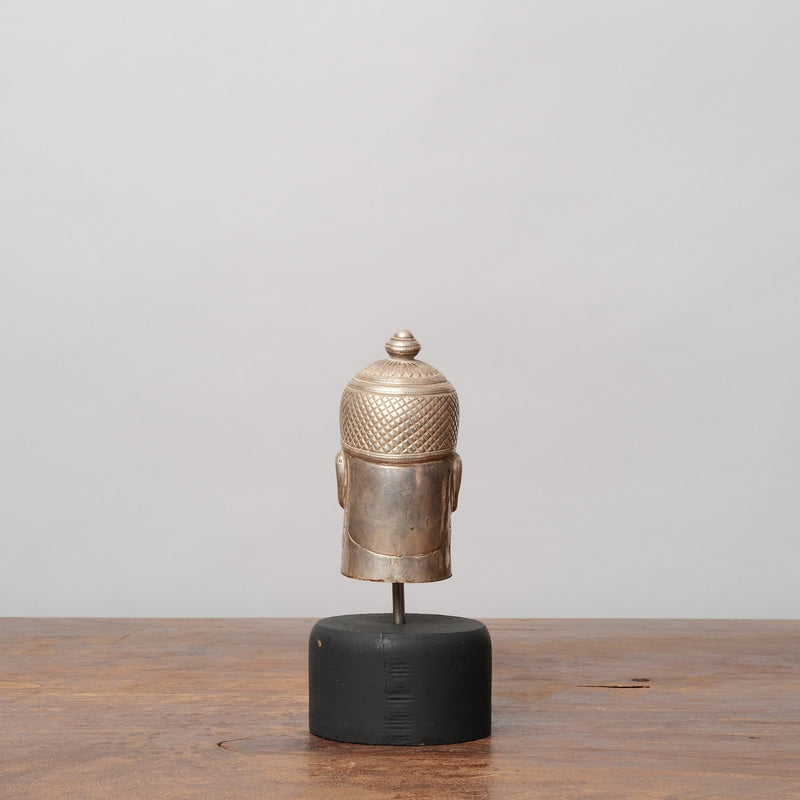 Vintage Pure Silver Devotional Heads - Shiva Mukhalingam