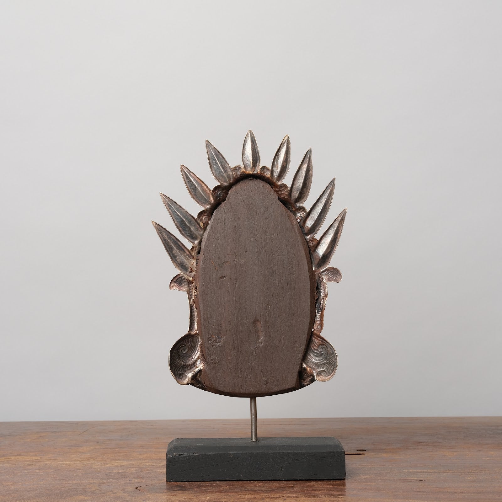 Vintage Pure Silver Devotional Head - Hindu godess Renuka also known as Yellama, Karnataka