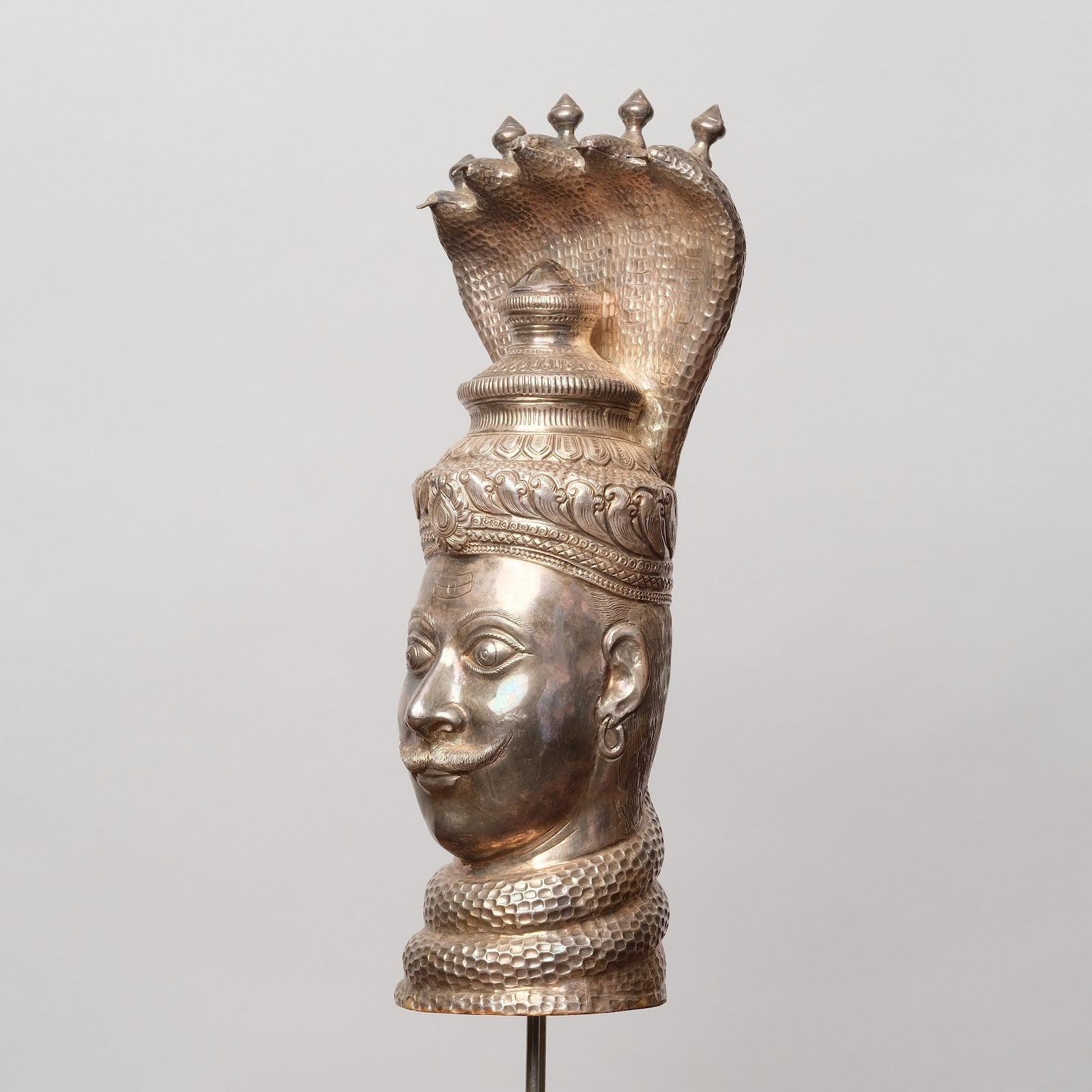 Vintage Silver Devotional Heads - Shiva Mukhalingam