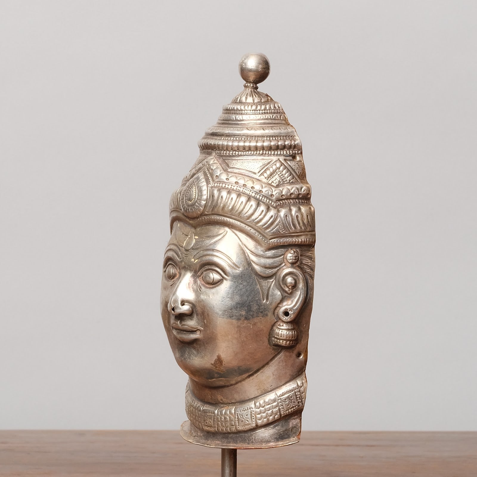 Vintage Pure Silver Devotional Lakshmi Head