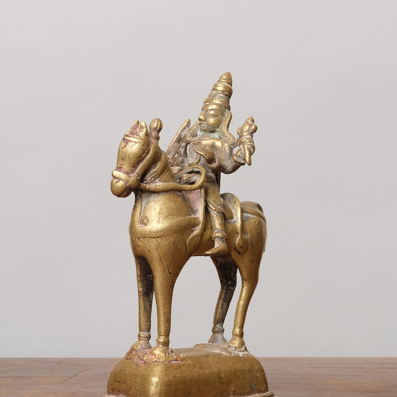 Brass Khandoba Sculpture