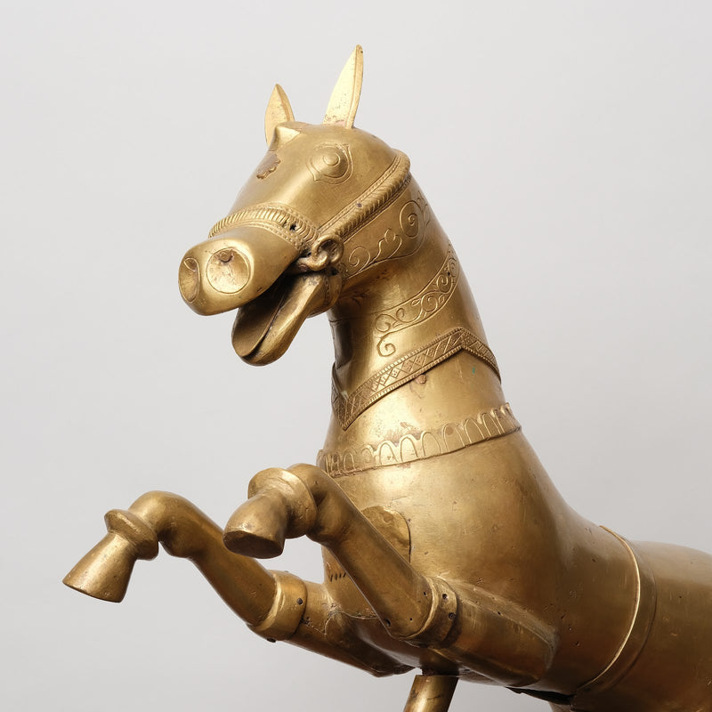 Vintage Brass horse Sculpture