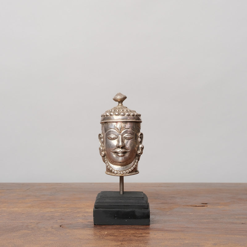 Vintage Silver Devotional Heads - Shiva Mukhalingam