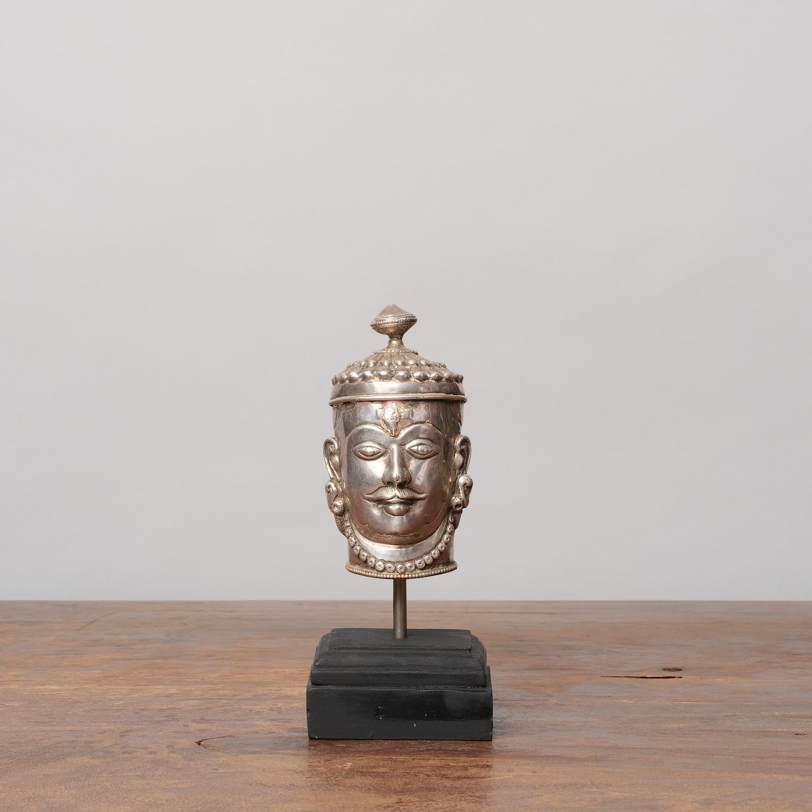 Vintage Silver Devotional Heads - Shiva Mukhalingam