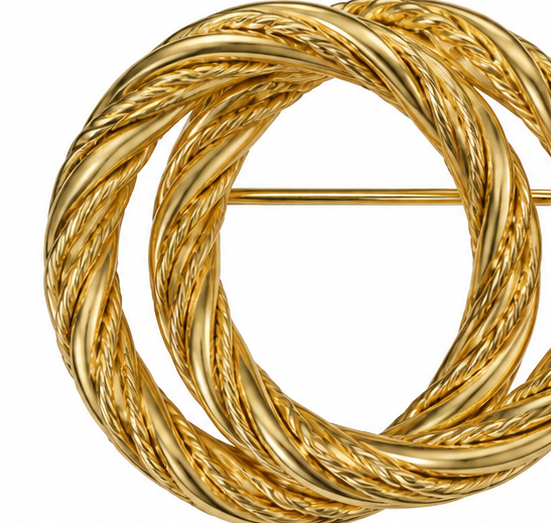 Vintage Interlocking Brooch