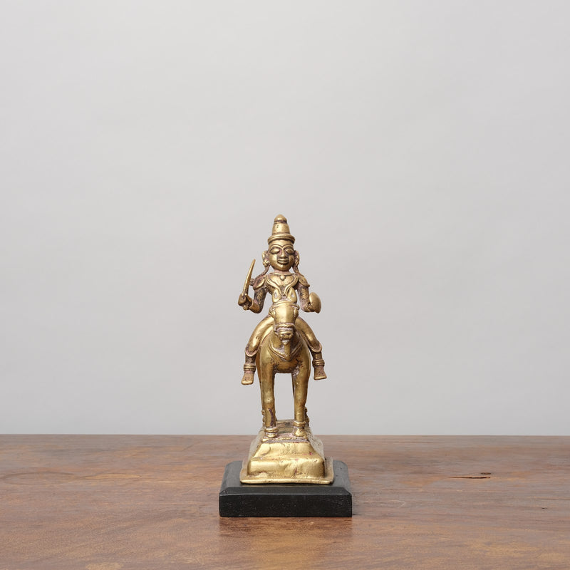 Brass Khandoba Sculpture