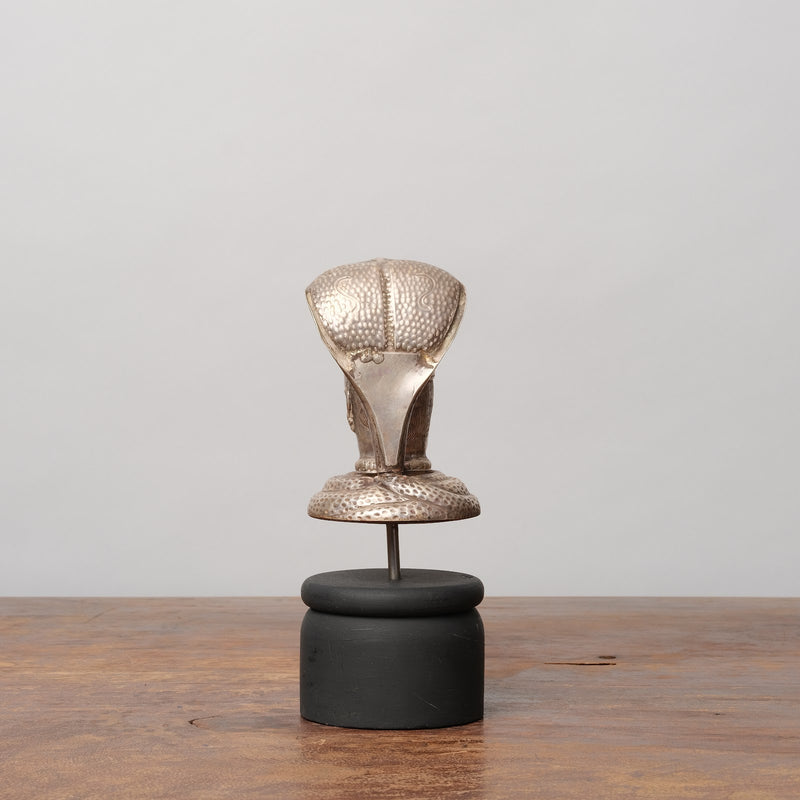 Vintage Pure Silver Devotional Head - Shiva Mukhalingam