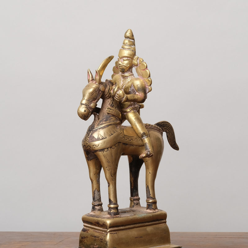 Brass Khandoba Sculpture