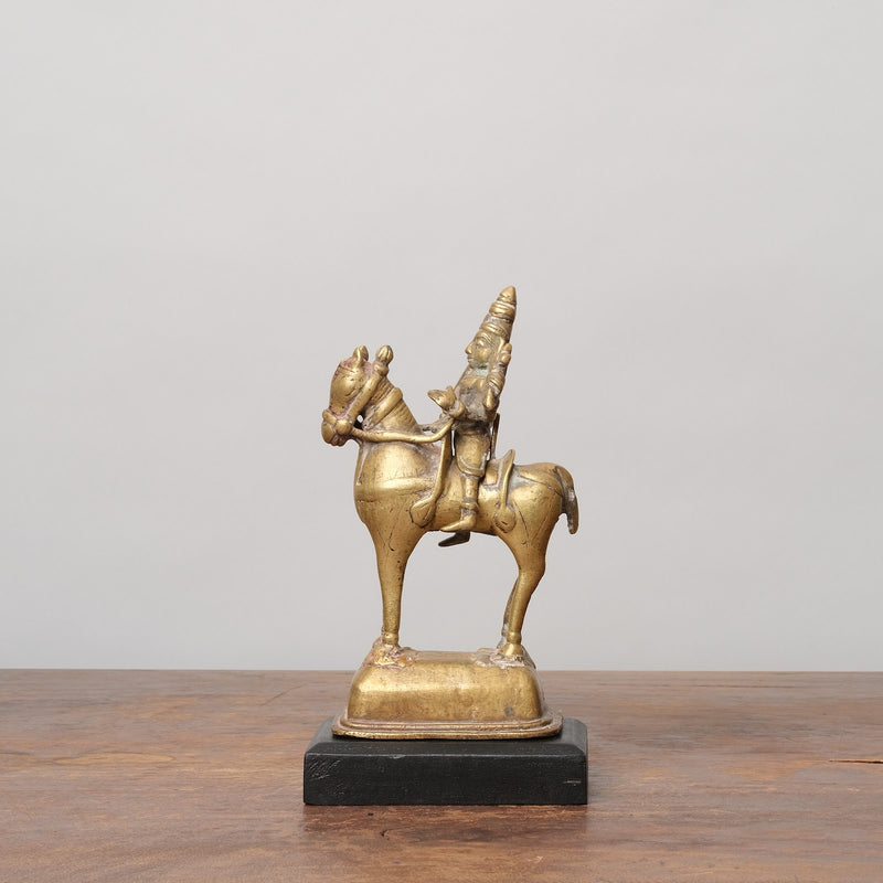 Brass Khandoba Sculpture