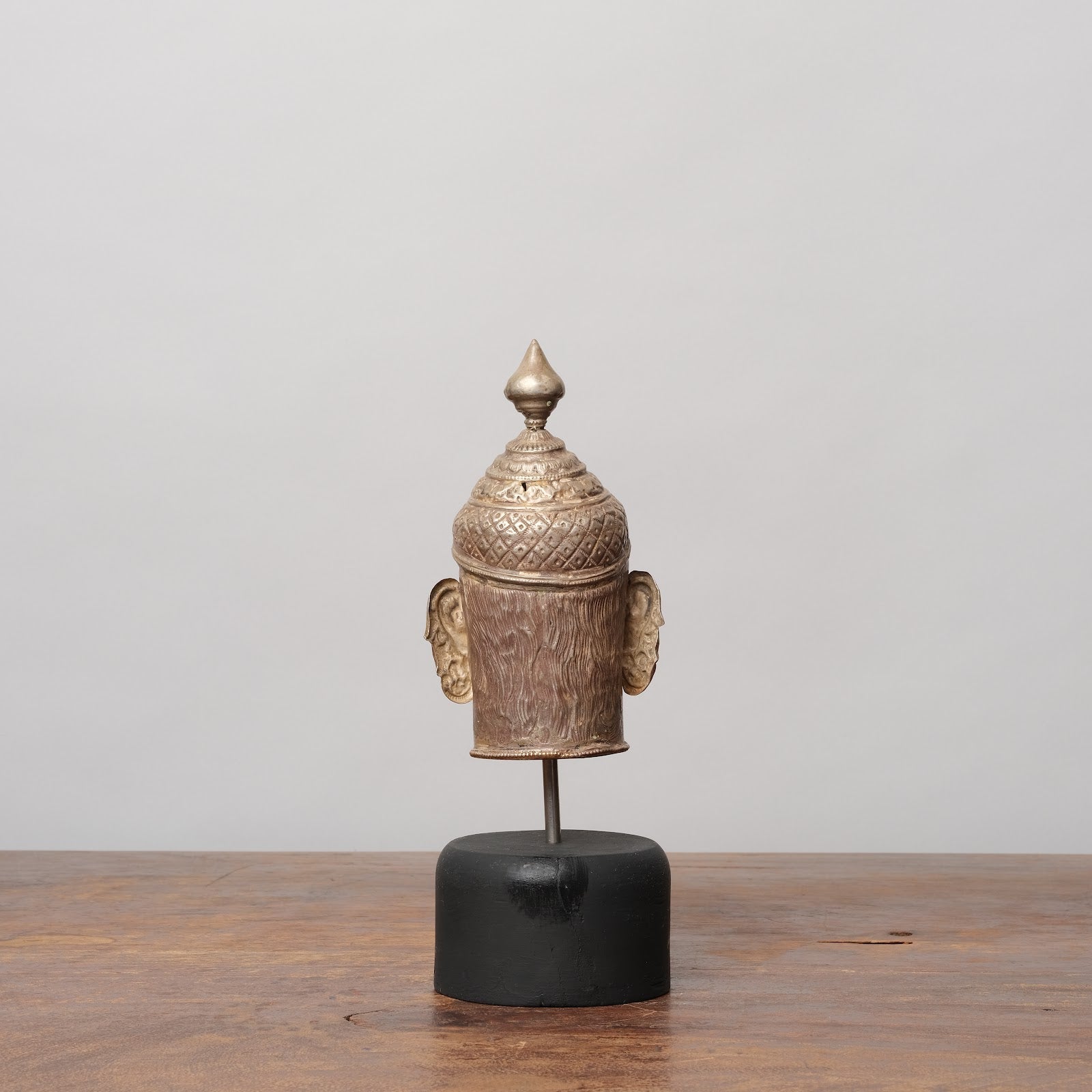 Vintage Pure Silver Devotional Heads - Shiva Mukhalingam