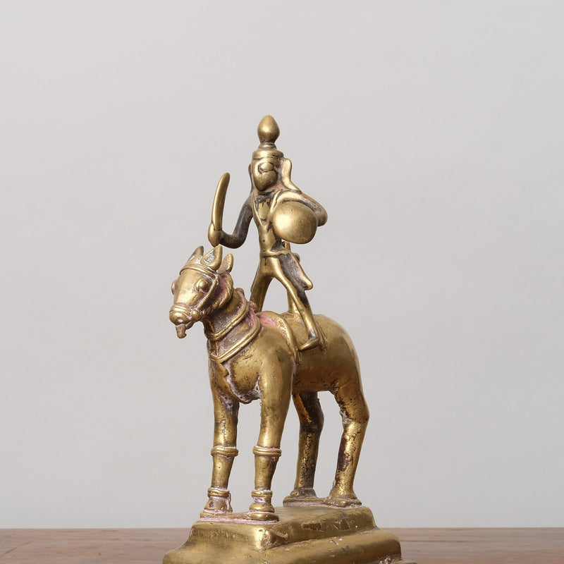 Brass Khandoba Sculpture