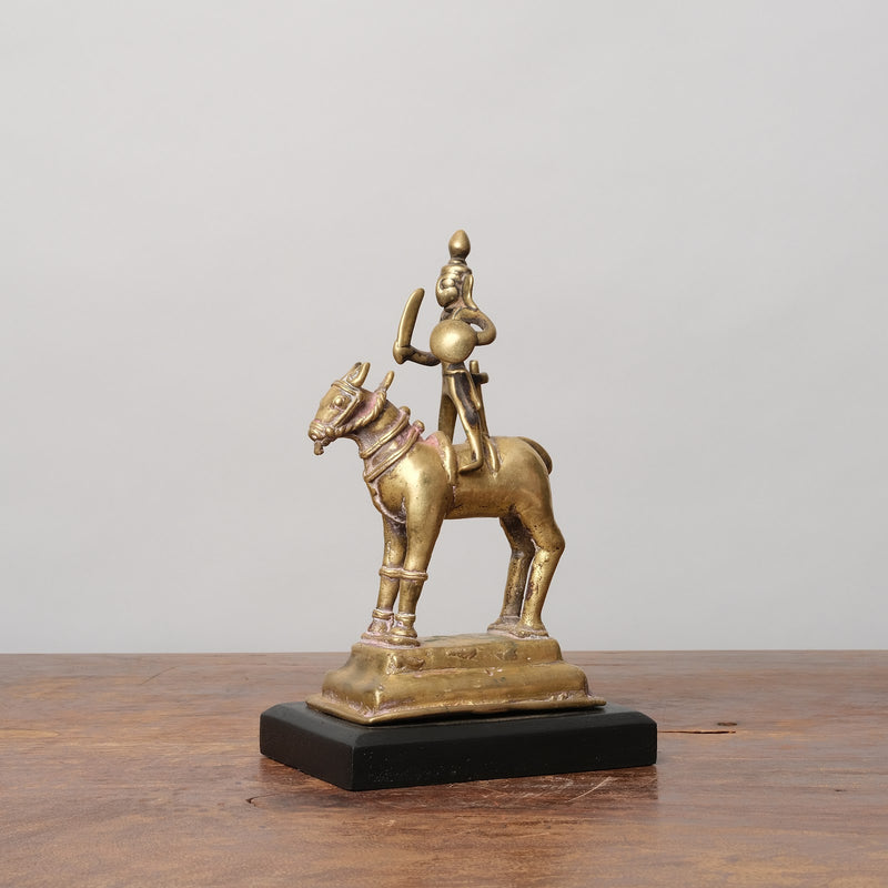 Brass Khandoba Sculpture