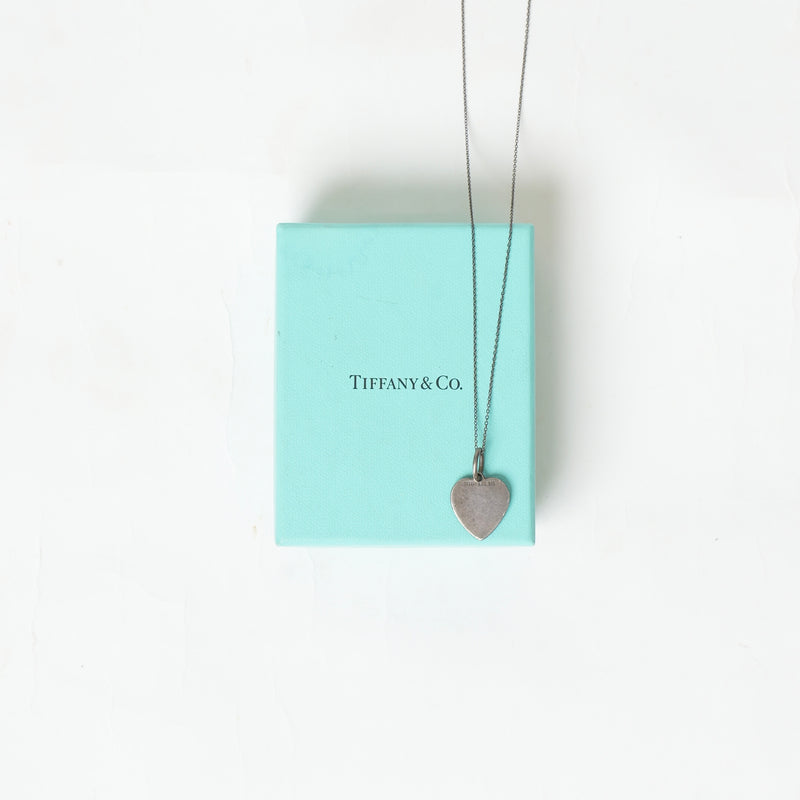 Vintage Tiffany Heart Charm Pendant Necklace - Beg Borrow Steal Studio