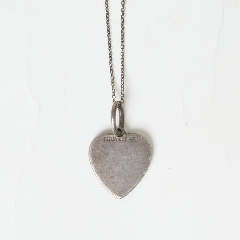 Vintage Tiffany Heart Charm Pendant Necklace - Beg Borrow Steal Studio
