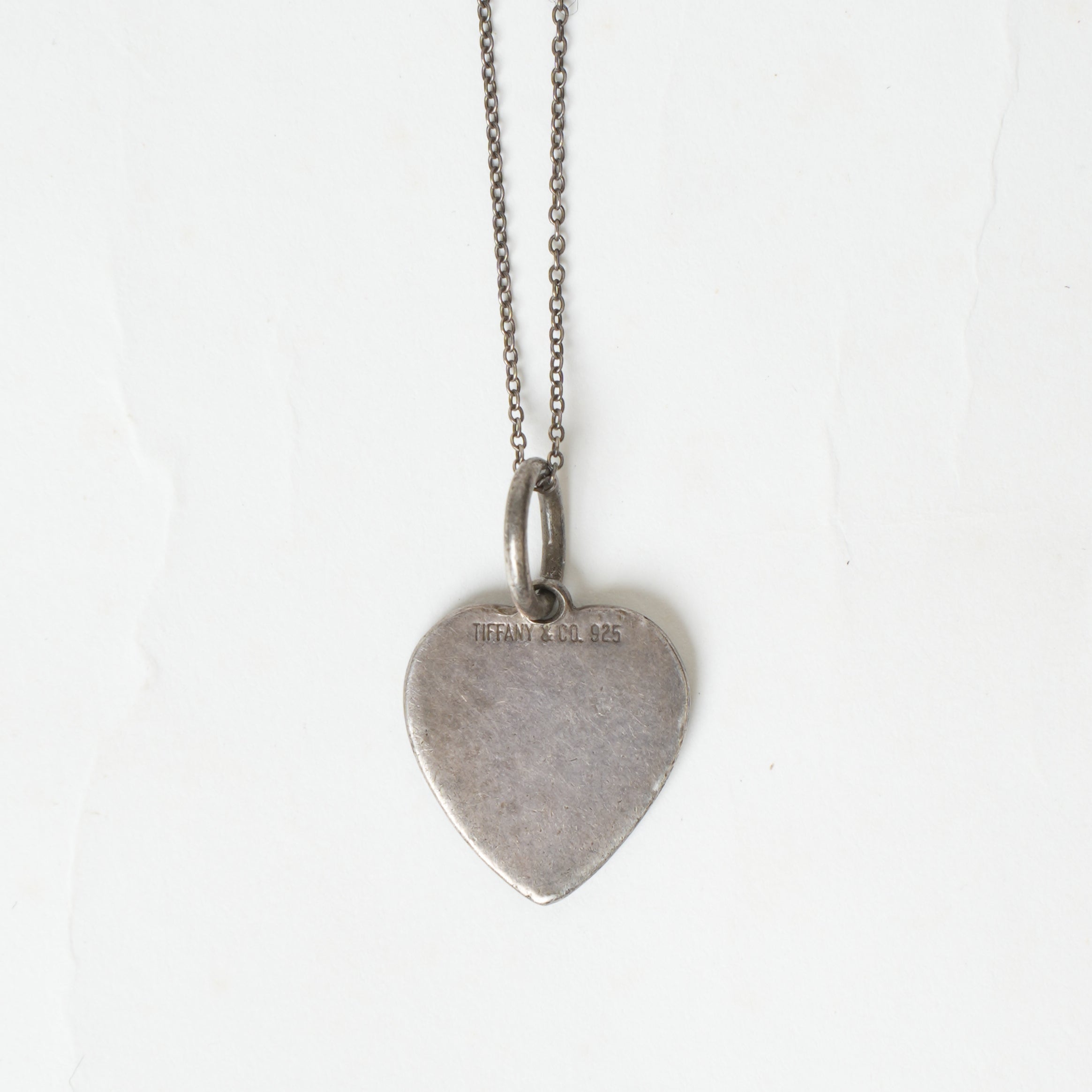 Vintage Tiffany Heart Charm Pendant Necklace - Beg Borrow Steal Studio