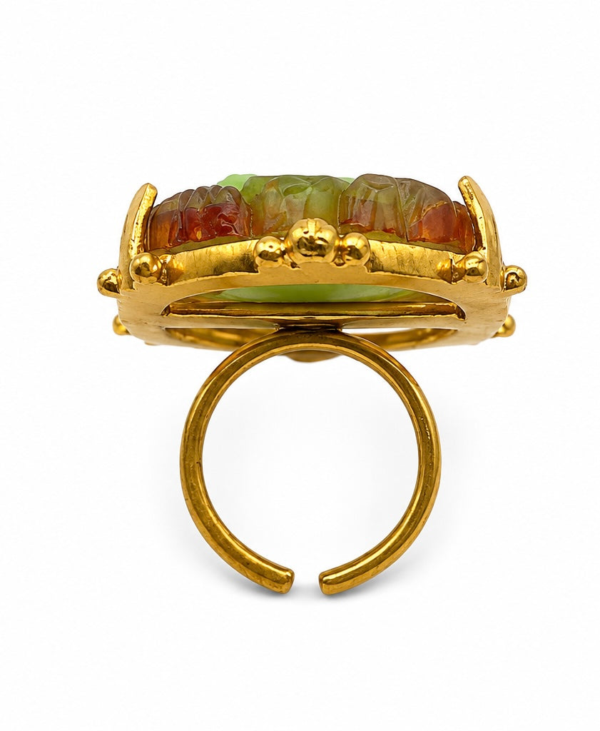 Vintage Czech Glass Cameo Ring (BBS_MWCR006)