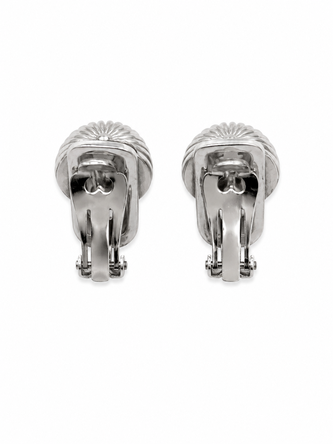 Vintage Silver Dome Earrings