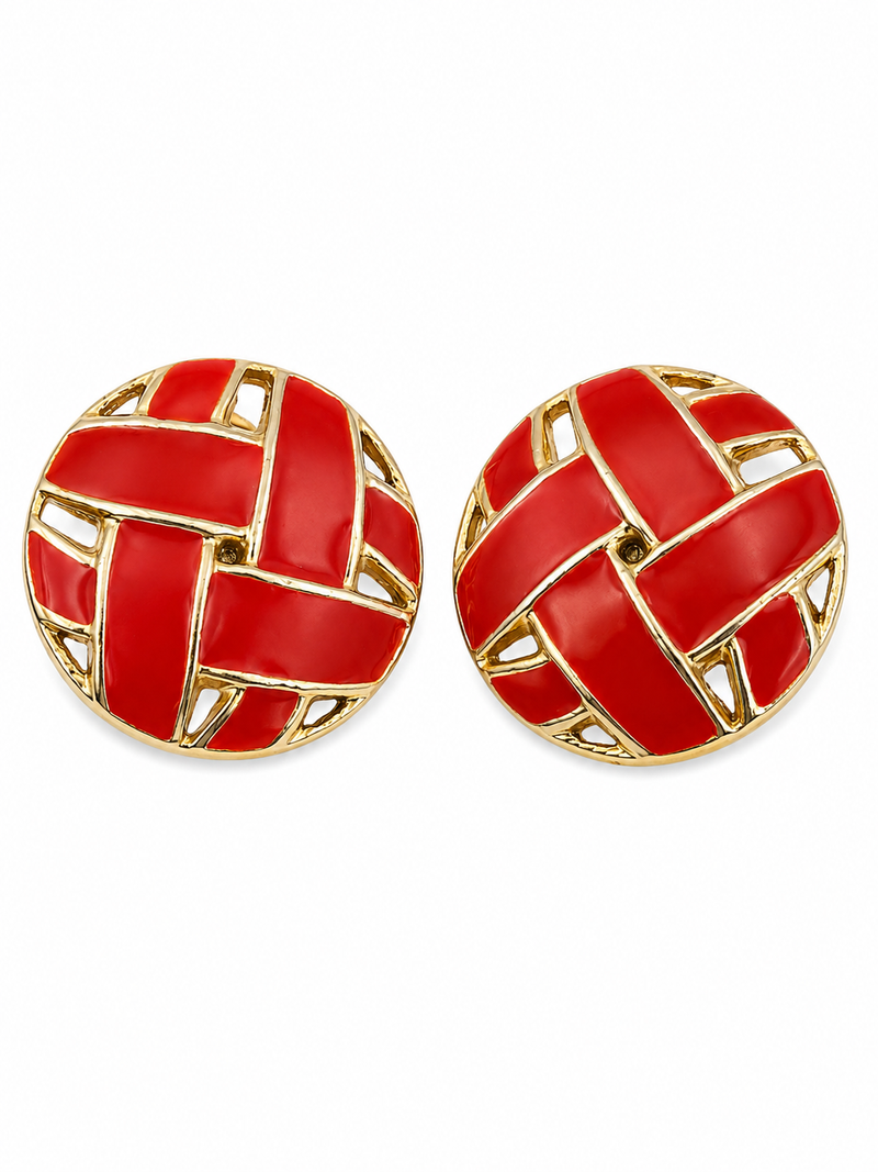 Vintage Textured Hoop Earrings